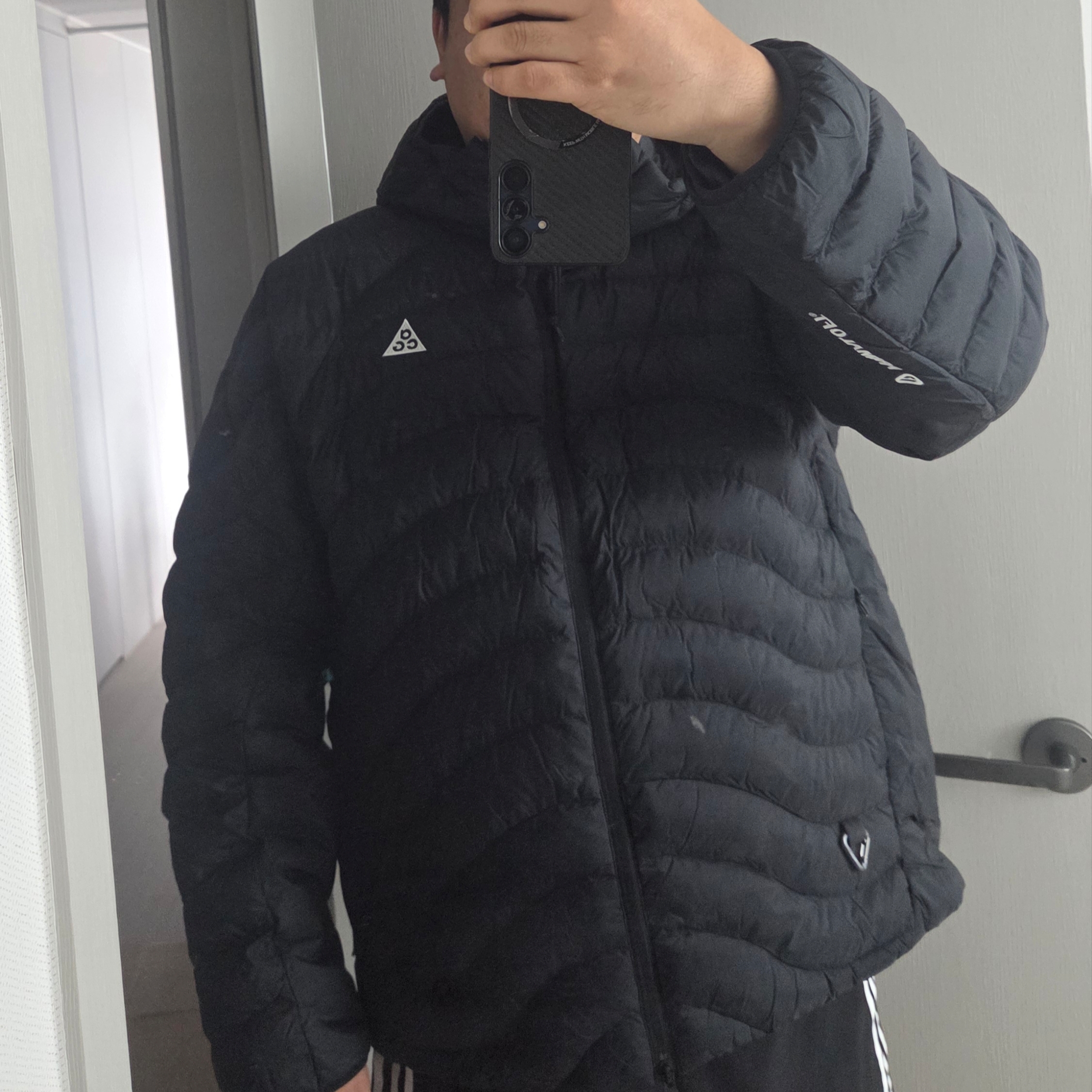 Nike ACG Lava Flow Therma-Fit ADV Jacket Black Summit White - Asia 착용 스타일