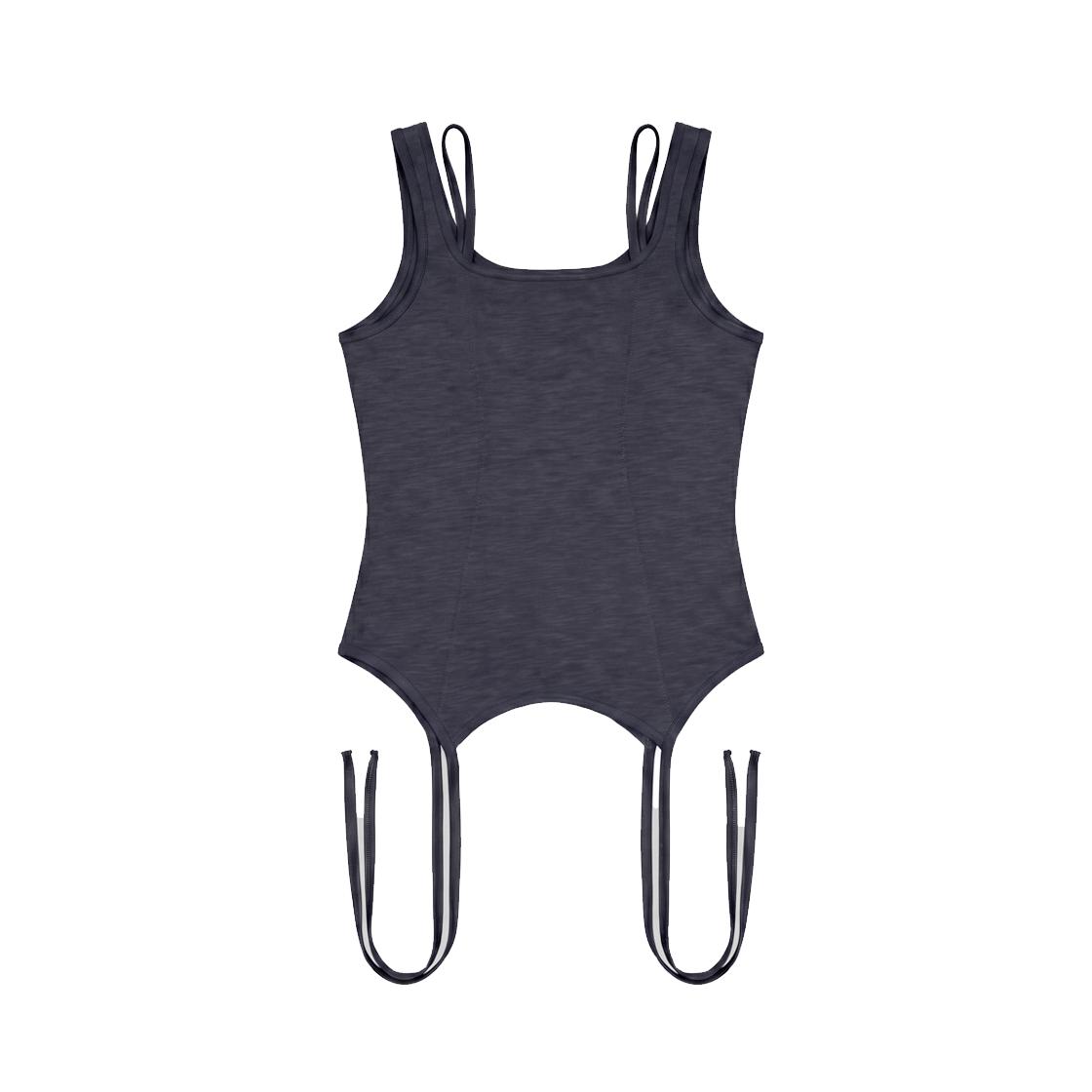 비엘알 타투 그래픽 레이어드 슬리브리스 탱크탑 블랙(BLR Tattooed Graphic Layered Sleeveless Tank Top Black) - 2