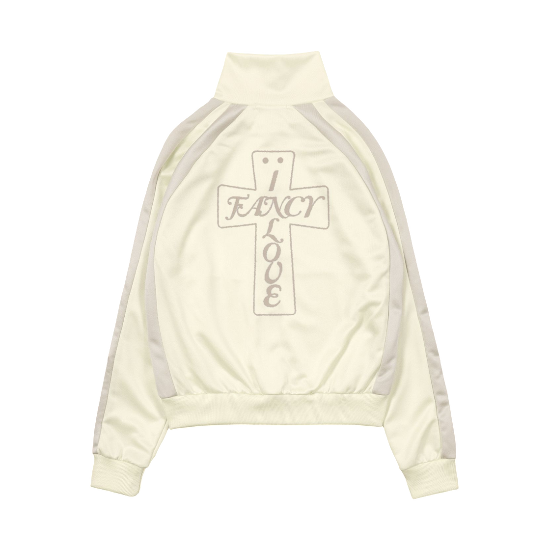 (W) 팬시 클럽 프로스 글로시 트랙탑 아이보리((W) Fancy Club Pros Glossy Track Top Ivory) - 2
