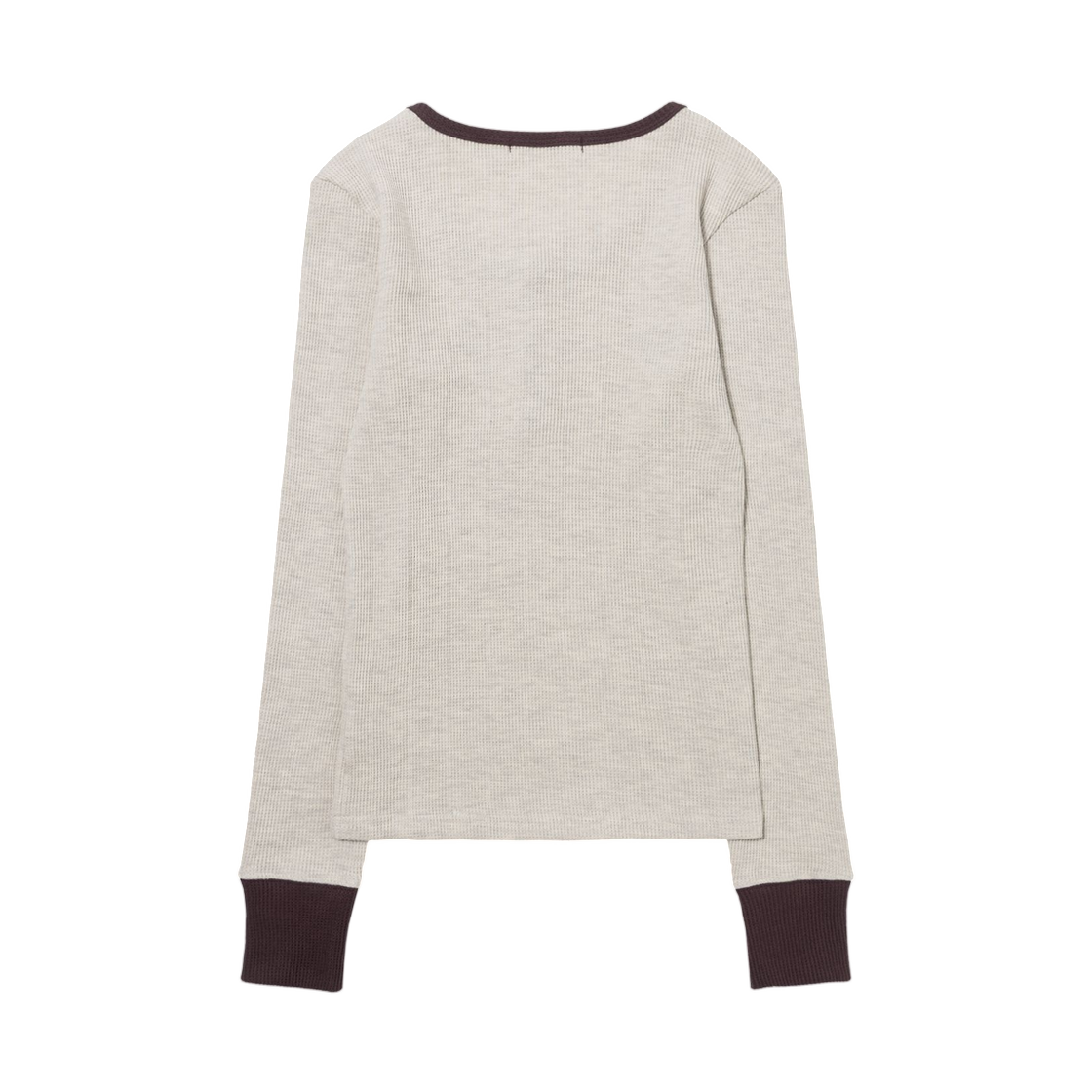 (W) 팬시 클럽 헨리넥 와플 롱슬리브 오트밀((W) Fancy Club Henry Neck Waffle Long Sleeve Oatmeal) - 2