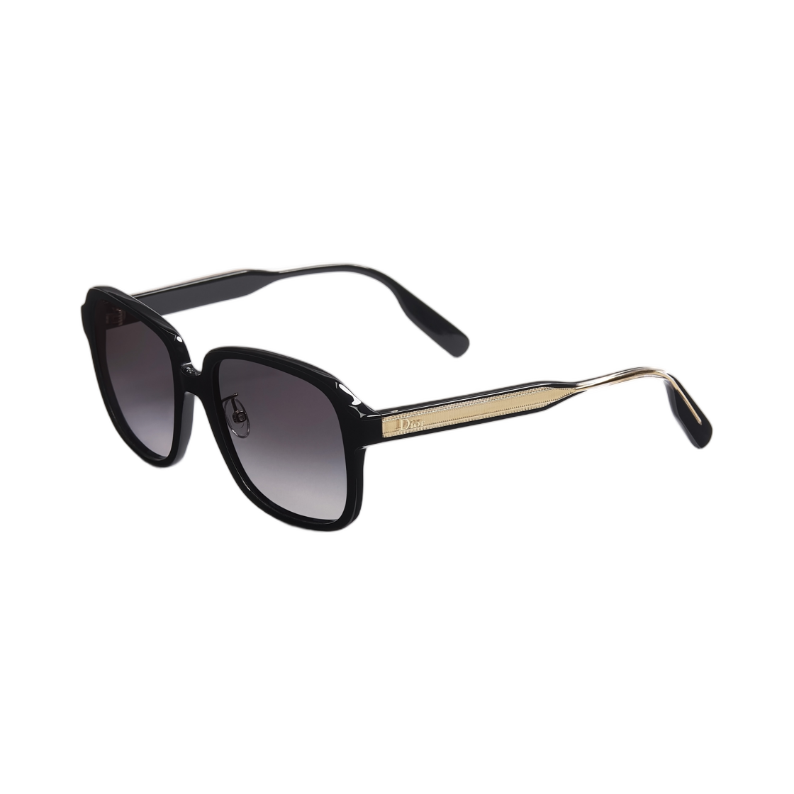 (W) 디올 디오리본 S1F 선글라스 스퀘어 블랙((W) Dior Dioribbon S1F Sunglasses Square Black) - 2