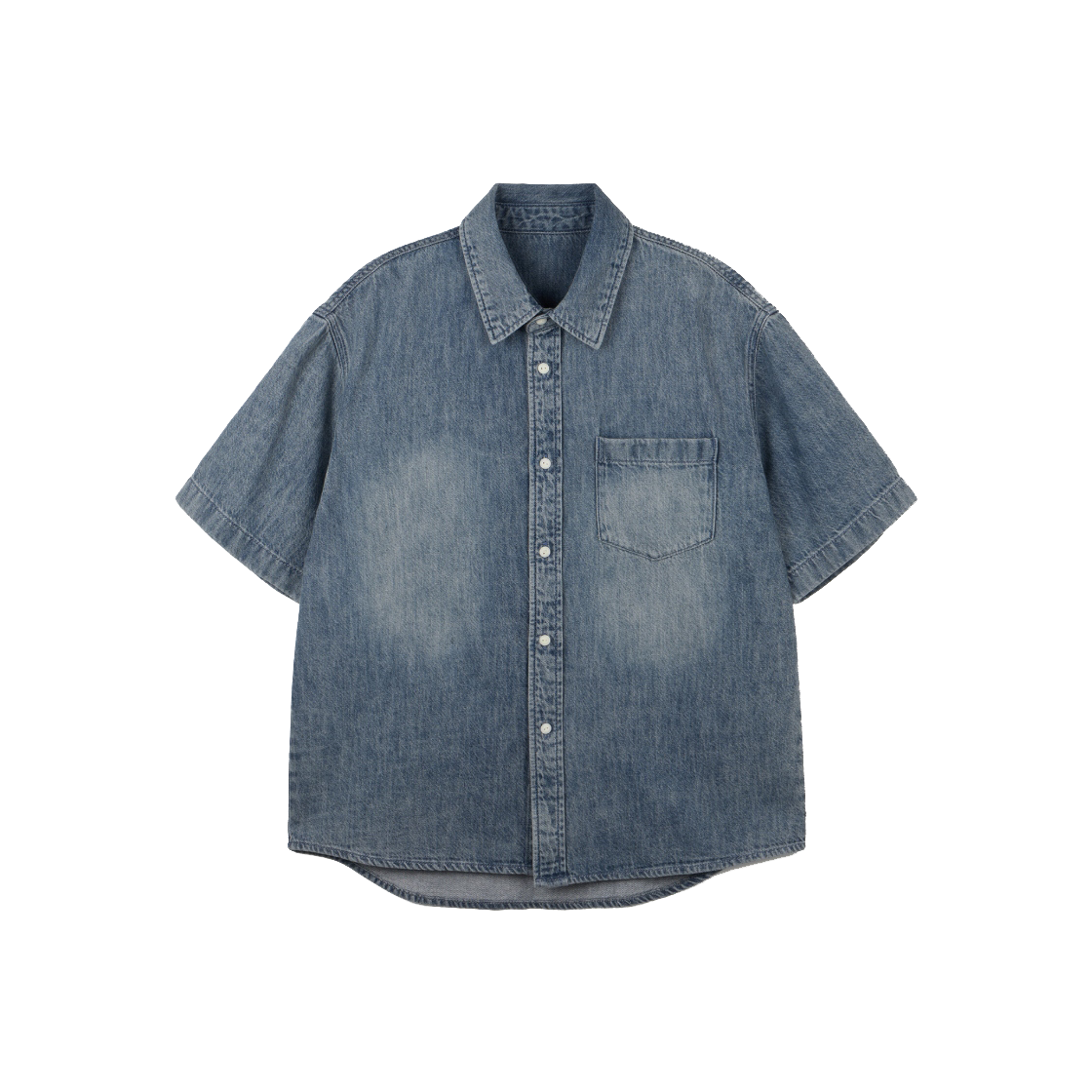 티엔지티 썸머 데님 셔츠 그레이시블루(TNGT Summer Denim Shirt Greyish Blue)