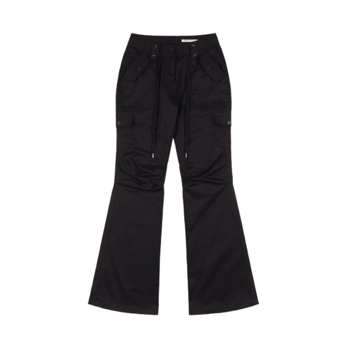 (W) 팬시 클럽 카고 핀턱 부츠컷 팬츠 블랙((W) Fancy Club Cargo Pin Tuck Bootcut Pants Black) - 2