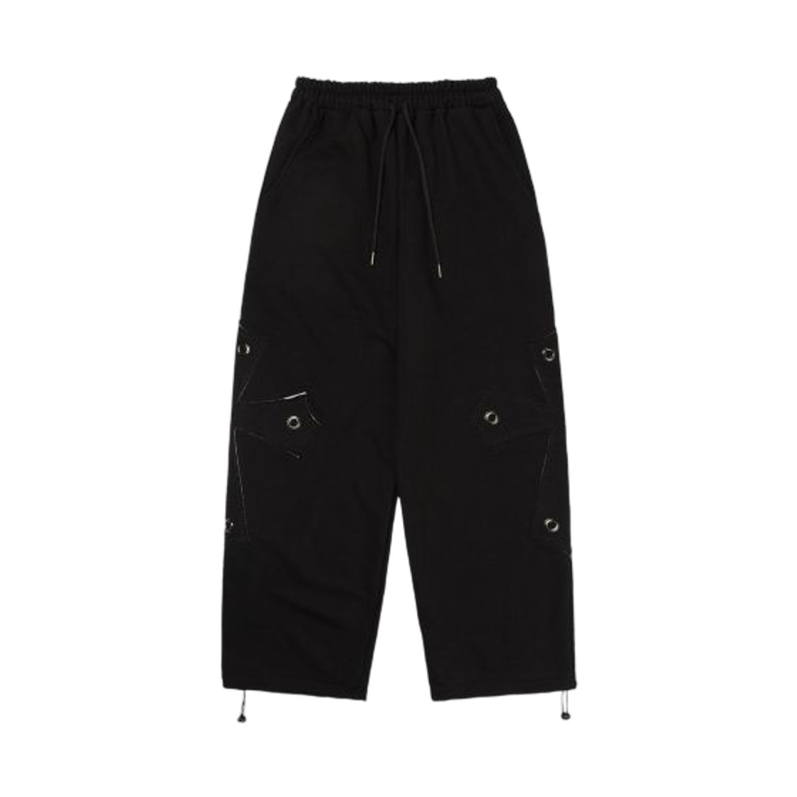 (W) 팬시 클럽 빅 크로스 아일렛 스웨트팬츠 블랙((W) Fancy Club Big Cross Eyelet Sweatpants Black)
