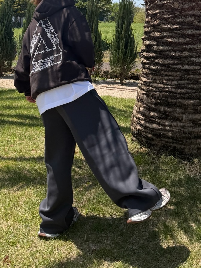 Palace Barbed Tri-Ferg Hood Black - 25SS, (W) Balenciaga 3XL Extreme Laces Logo Sneaker Beige Grey Red Brown 착용 스타일 - 1
