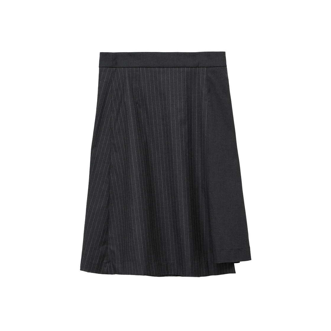 폴리테루 우먼 플리츠 랩 스커트 차콜(Polyteru Women Pleated Wrap Skirt Charcoal) - 2