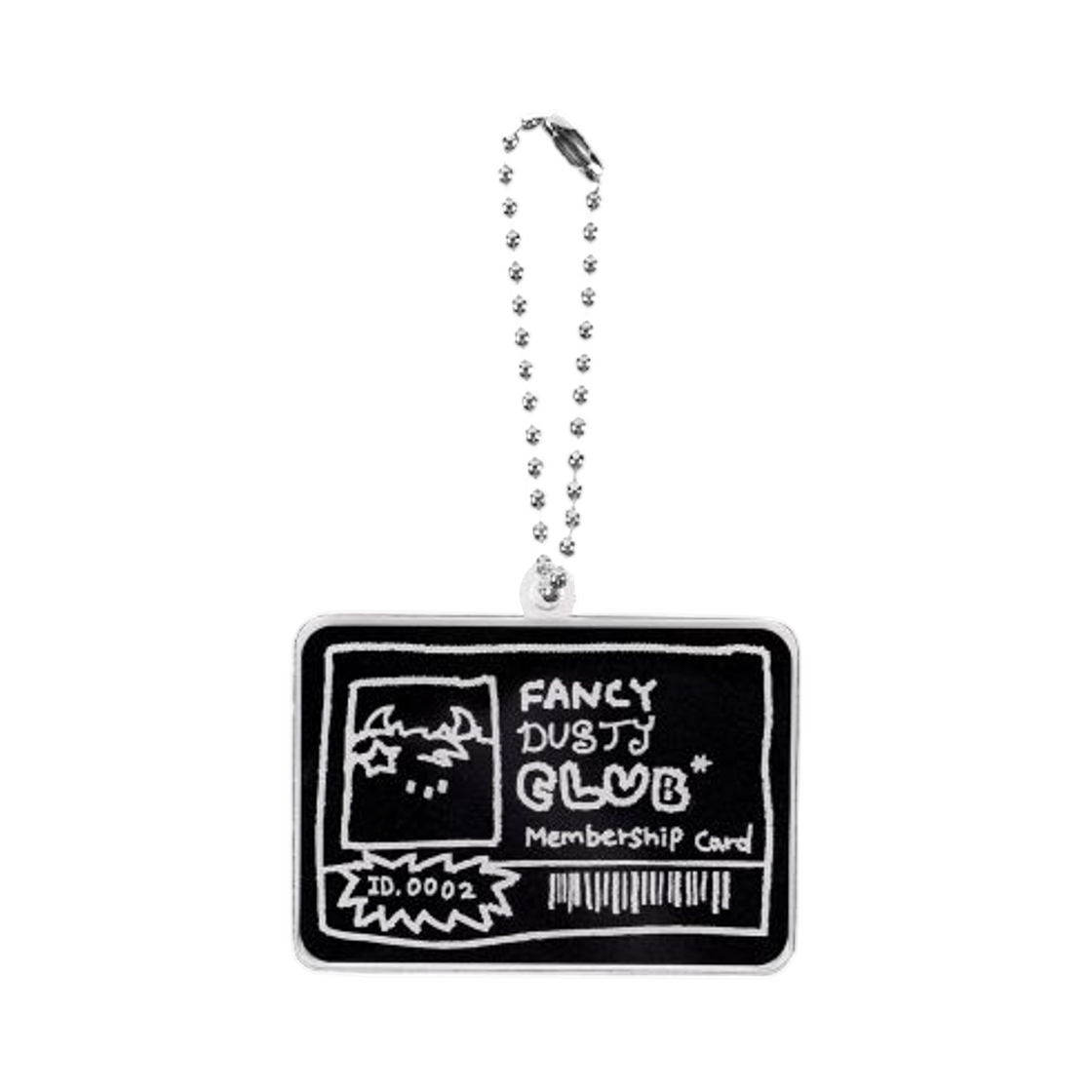 팬시 클럽 더스티 클럽 멤버쉽 아크릴 키링 블랙(Fancy Club Dusty Club Membership Acrylic Keyring Black)