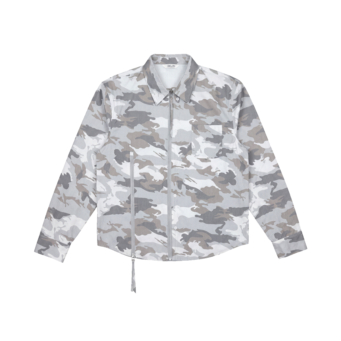 비엘알 카모 집업 오버셔츠 아이보리(BLR Camo Zip-Up Overshirt Ivory)