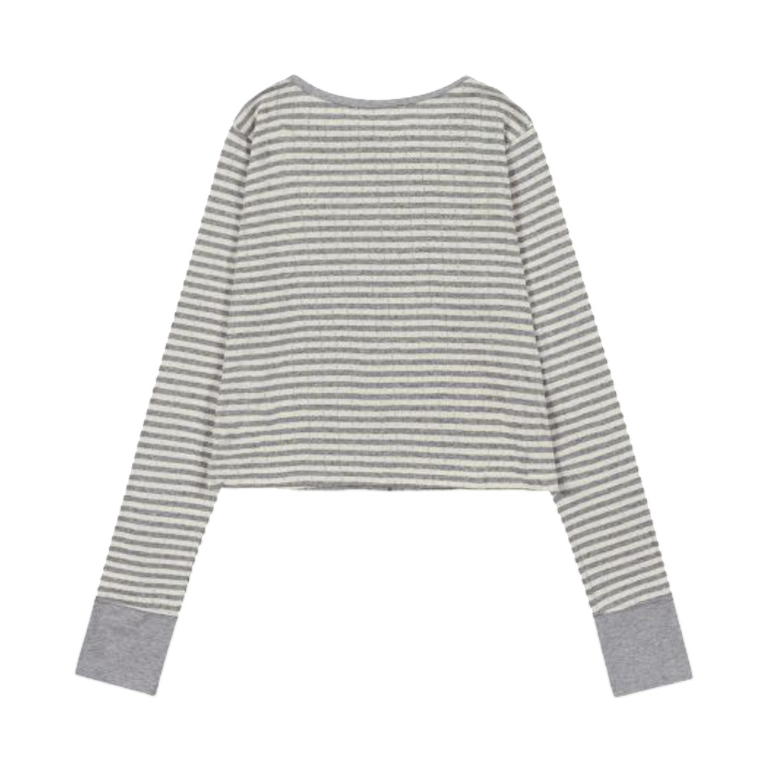 (W) 팬시 클럽 에어리 버튼 가디건 그레이((W) Fancy Club Airy Button Cardigan Gray) - 2