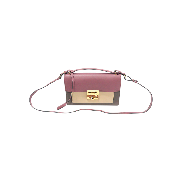 IT6N5KTO27MS Ferragamo 21 G179 Multi-Color Calfskin Gancini Eileen Medium 2-Way Bag