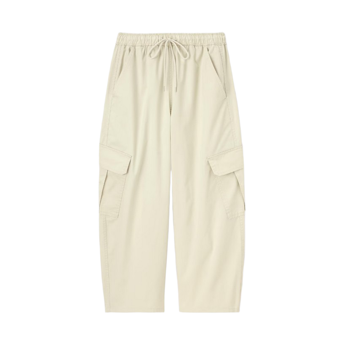 360167-40 (W) GU Cargo Barrel Ankle Pants Cream