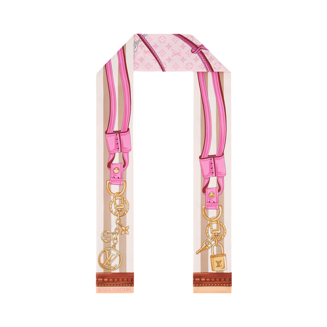 M98324 (W) Louis Vuitton Straps And Trunks Bandeau Light Pink