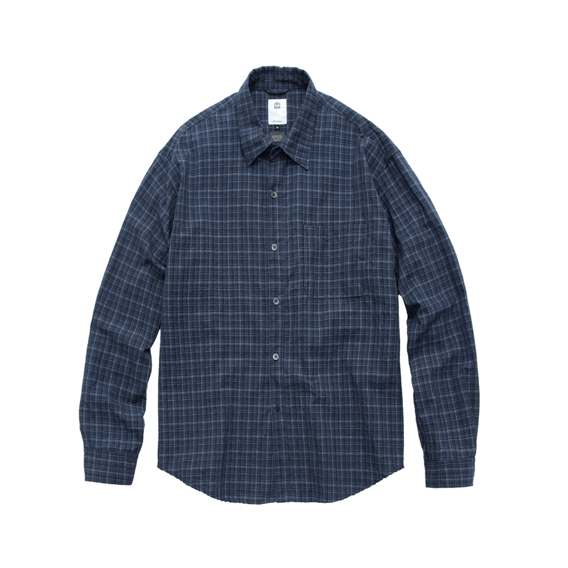 폴리테루 루즈드 체크 셔츠 블루 네이비(Polyteru Loosed Check Shirts Blue Navy)