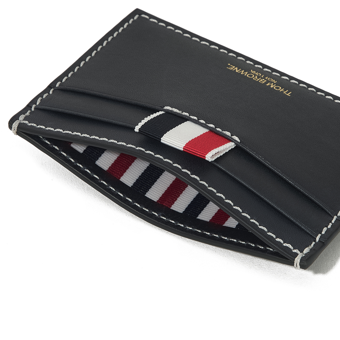 톰브라운 바케타 레더 싱글 카드 홀더 네이비(Thom Browne Vacchetta Leather Single Card Holder Navy) - 3
