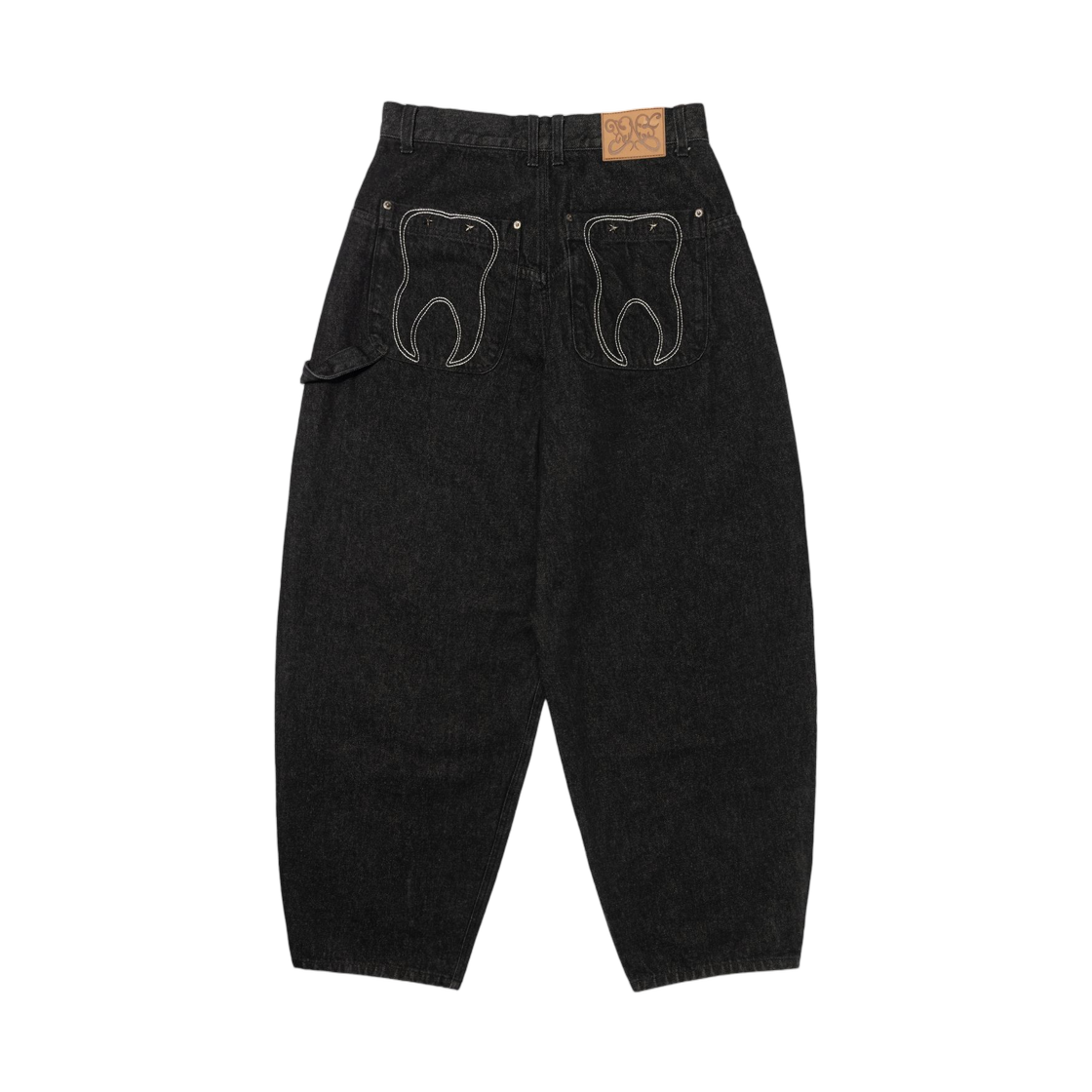 (W) 팬시 클럽 투스잼 와이드 데님 팬츠 블랙((W) Fancy Club Tooth Jam Wide Denim Pants Black) - 2