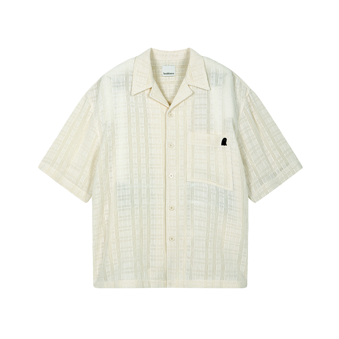 지오송지오 셈블런스 체크 하프 셔츠 아이보리 ZI2SH812IV(ZIOSONGZIO SEMBLANCE Check Half Shirt Ivory) - 1