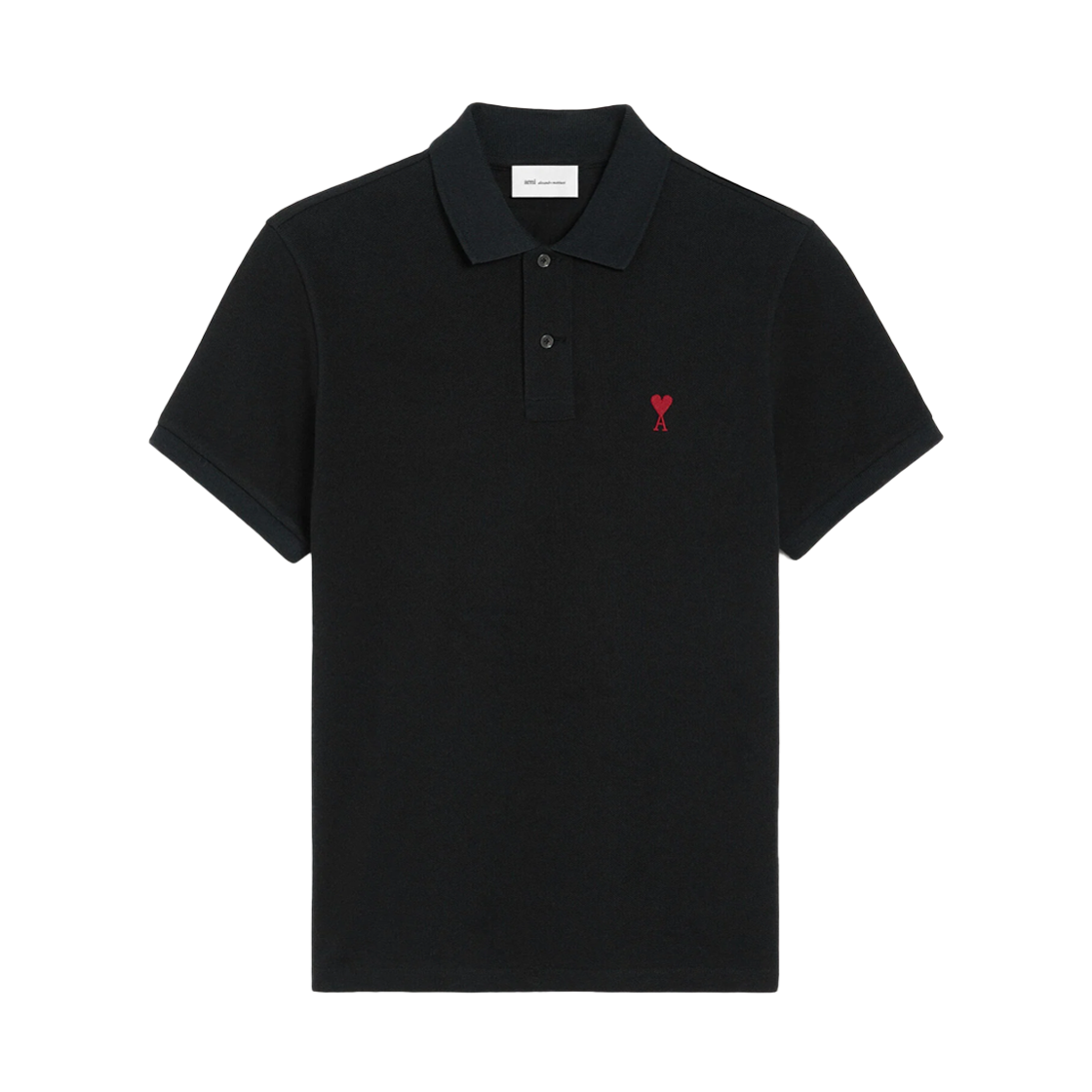 [25% 쿠폰] 아미 스몰 하트 로고 폴로 셔츠 블랙([25% 쿠폰] AMI de Coeur Polo Shirt Black) - 1