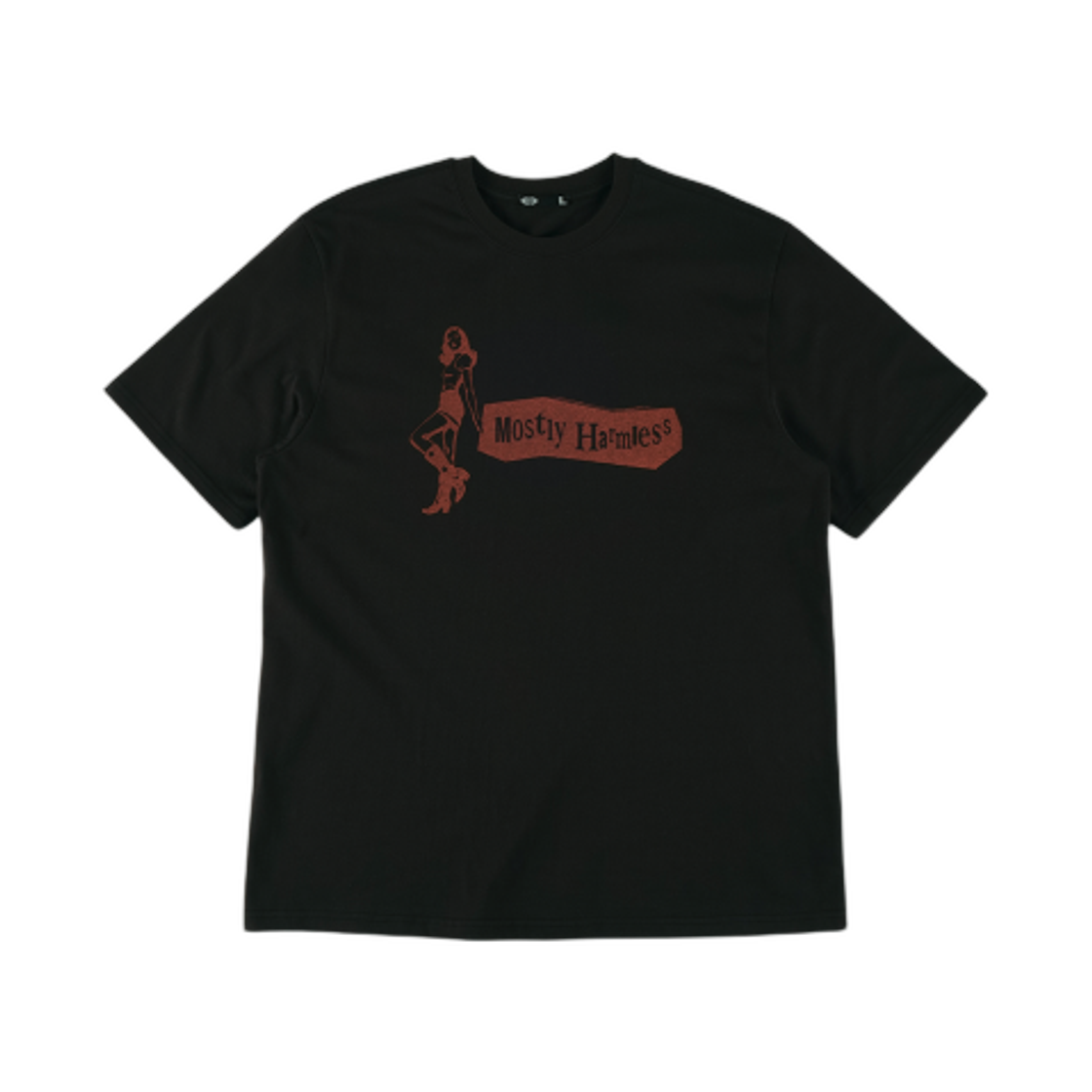 (W) 이알티알 모스틀리 함레스 티셔츠 블랙((W) ERTR Mostly Harmless T-Shirt Black)