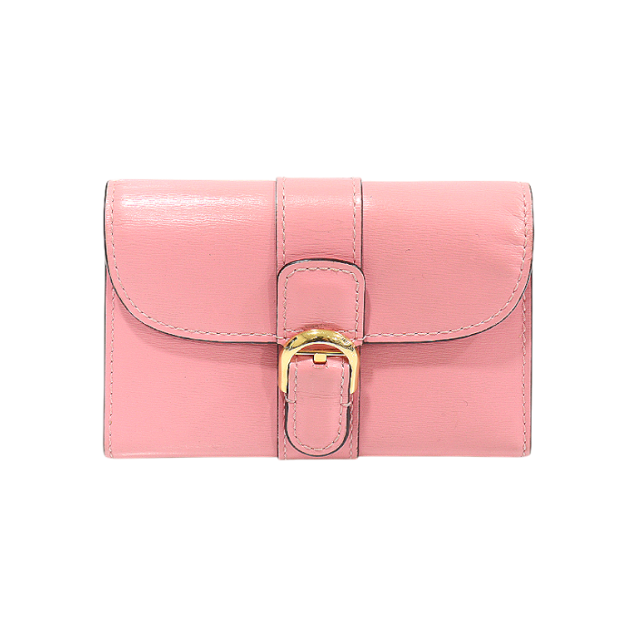 ITVRW2PADQV4 Delvaux Brillant Cardholder in Pink Box Calfskin