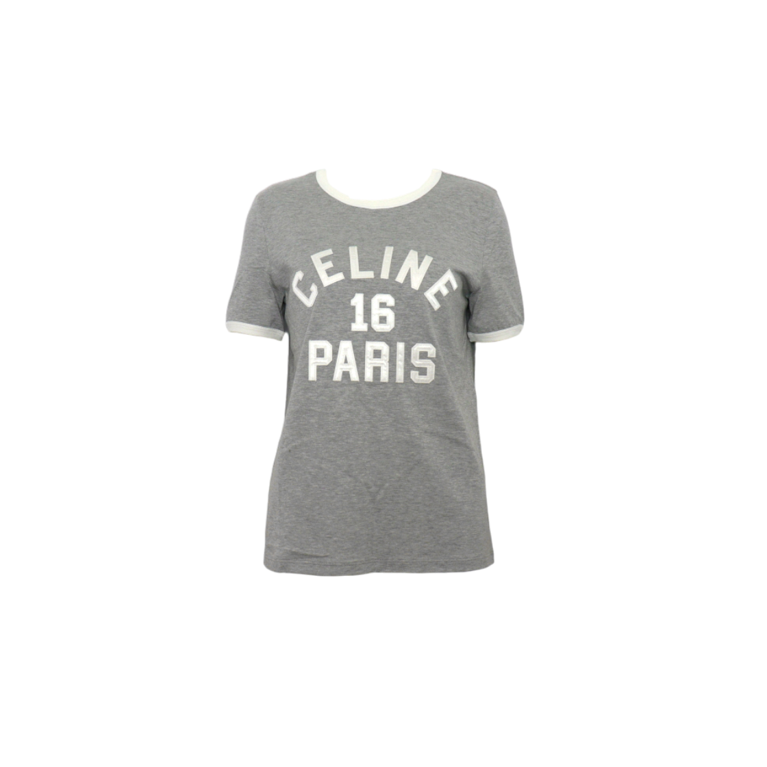 ITGBT524CT5O Celine Gray Cotton Logo Women T-Shirt