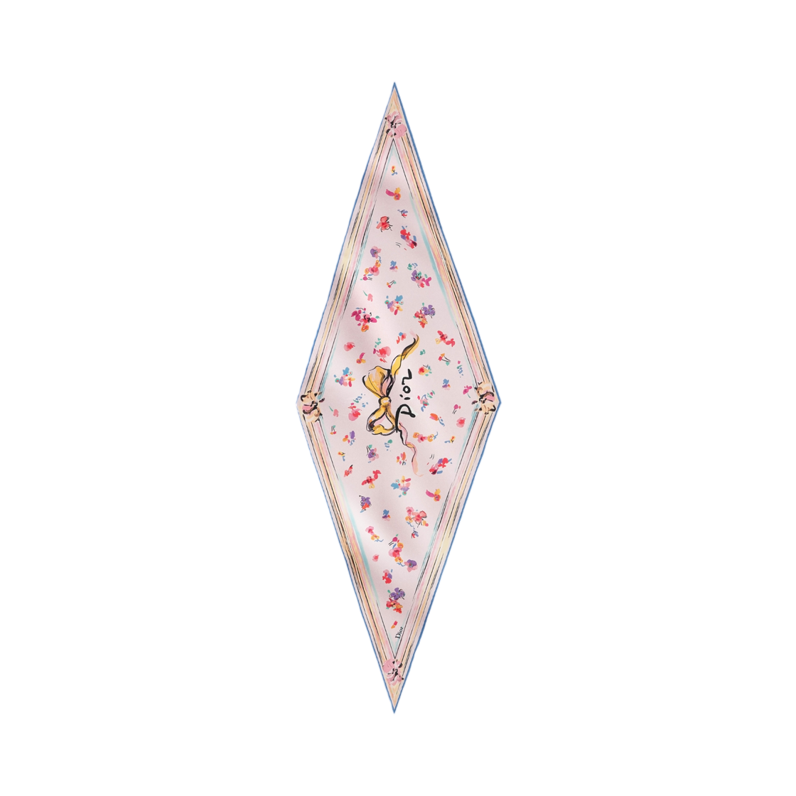 64TD101S6112-C421 (W) Dior Dioriviera Dior Floral Portrait Dior Diamond Scarf Multi Color Silk Twill Pink