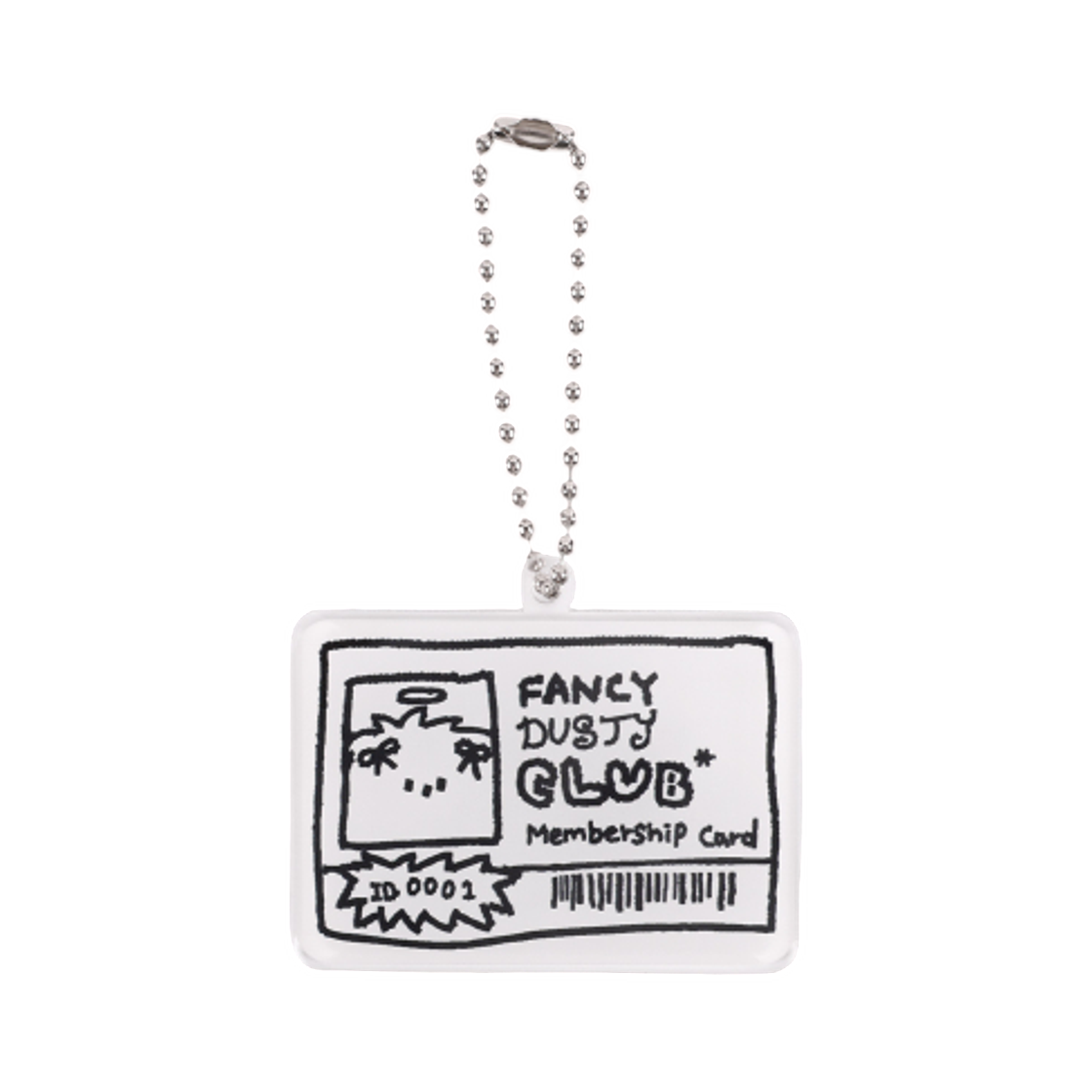 팬시 클럽 더스티 클럽 멤버쉽 아크릴 키링 화이트(Fancy Club Dusty Club Membership Acrylic Keyring White)