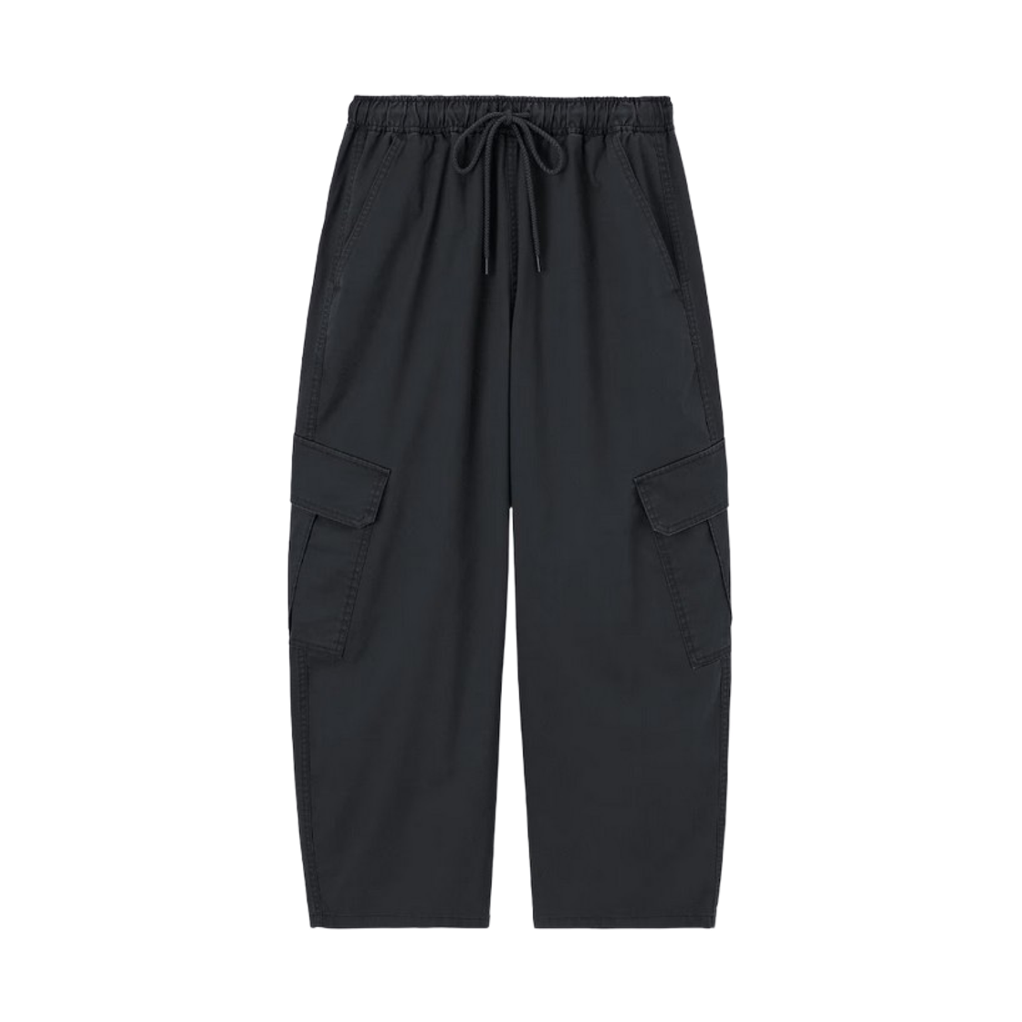 (W) GU 카고 배럴 앵클 팬츠 다크 그레이((W) GU Cargo Barrel Ankle Pants Dark Gray) - 1
