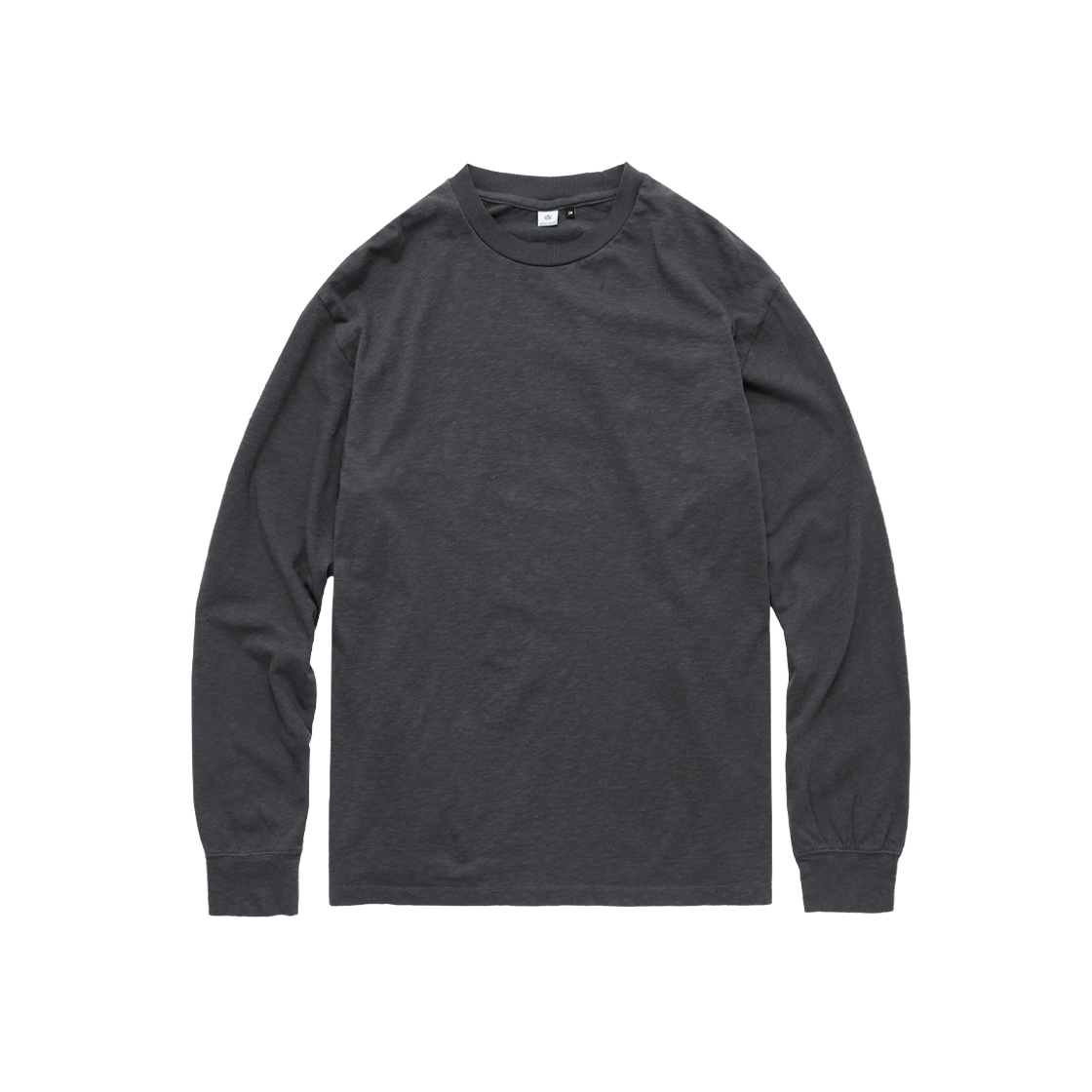 폴리테루 텍스처드 롱 슬리브 슬럽 차콜(Polyteru Textured Long Sleeves Slub Charcoal)