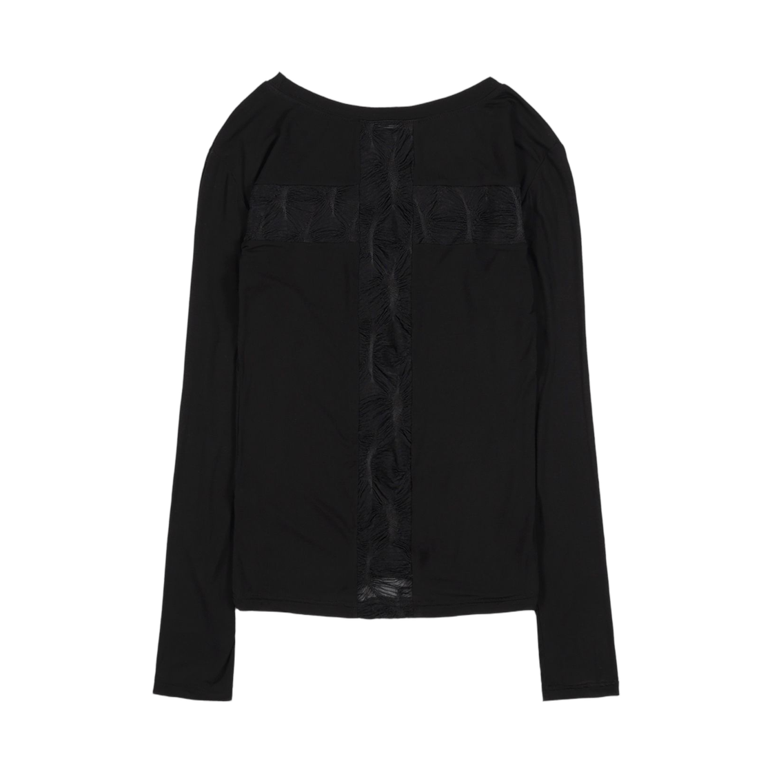 (W) 팬시 클럽 백 크로스 롱슬리브 블랙((W) Fancy Club Back Cross Long Sleeve Black) - 2