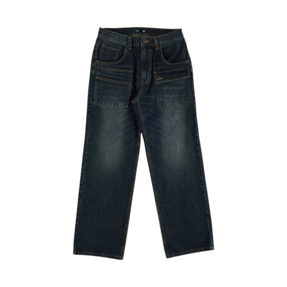 이알티알 프론트 포켓 카고 데님 팬츠 다크 블루(ERTR Front Pocket Cargo Denim Pants Dark Blue) - 1
