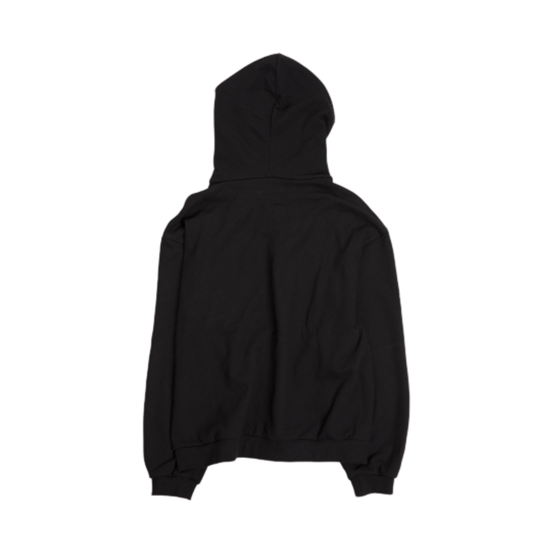 이알티알 로고 아플리케 투웨이 후드 집업 블랙(ERTR Logo Applique 2Way Hoodie Zip Up Black) - 2