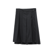 [더블적립] Polyteru Women Pleated Wrap Skirt Charcoal