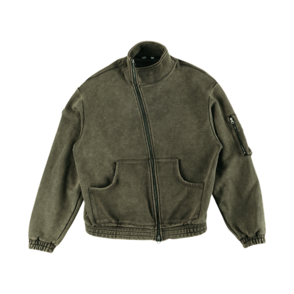 이알티알 어시메트릭 집업 자켓 카키(ERTR Asymmetric Zip Up Jacket Khaki) - 1