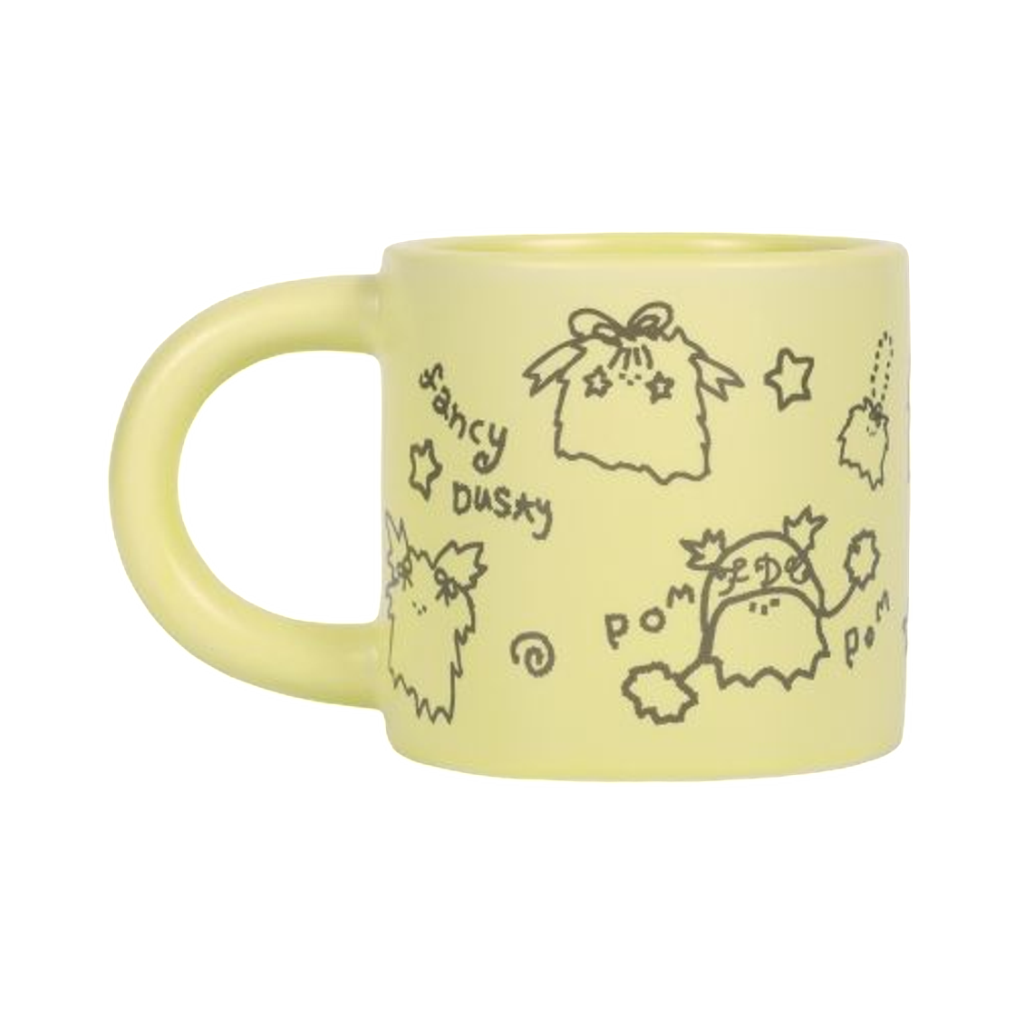 (W) 팬시 클럽 더스티 두둘 머그 컵 레몬 옐로우((W) Fancy Club Dusty Doodul Mug Cup Lemon Yellow) - 2