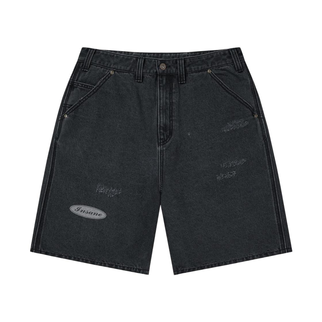 인세인개러지 데님 하프 팬츠 - 블랙(INSANE GARAGE Denim Half Pants_Black)