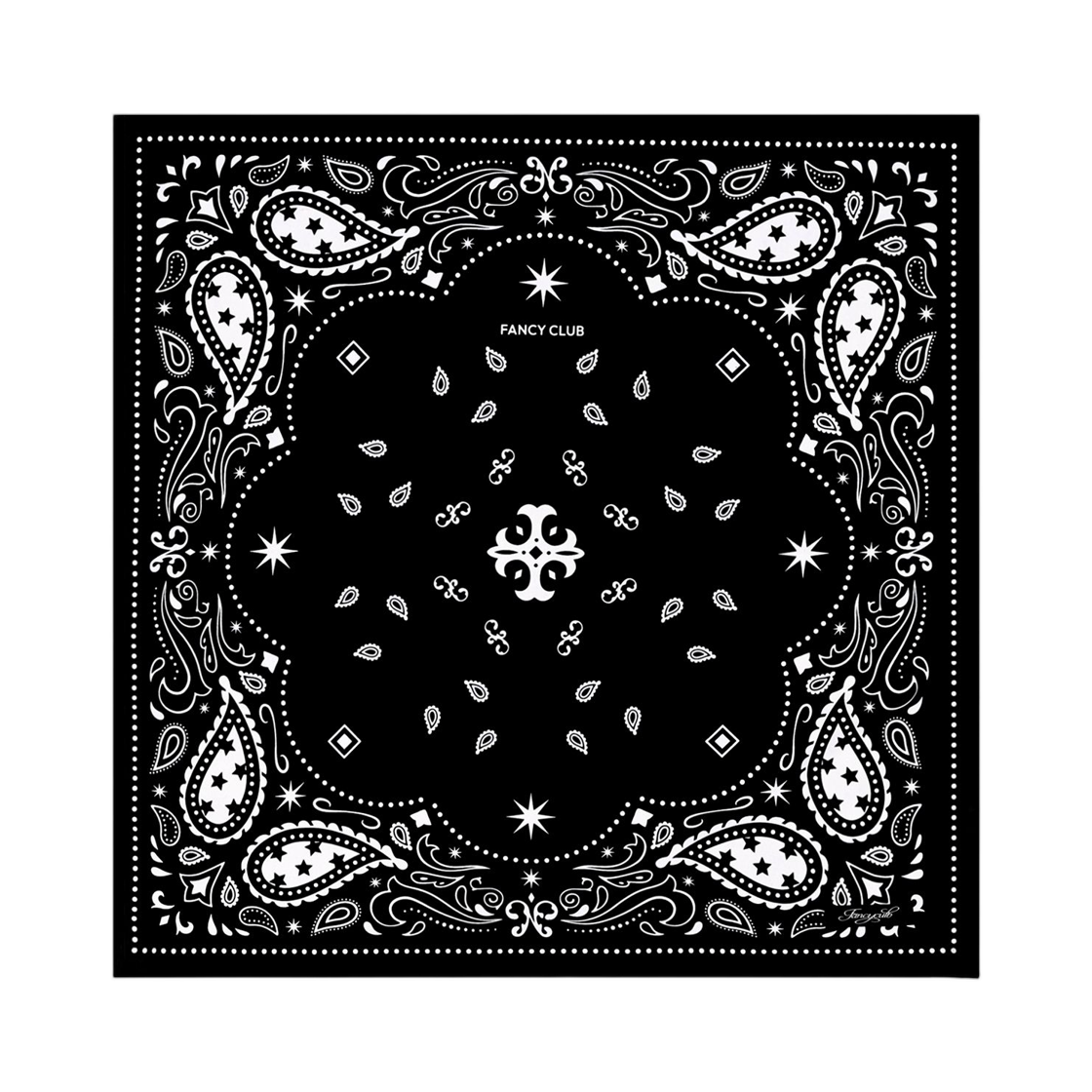 (W) 팬시 클럽 웨스턴 페이즐리 반다나 블랙((W) Fancy Club Western Paisley Bandana Black)