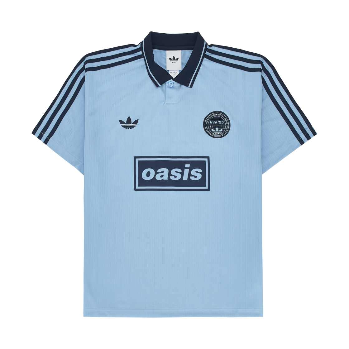 아디다스 x 오아시스 투어 자카드 저지 클리어 스카이 - KR 사이즈(Adidas x Oasis Tour Jacquard Jersey Clear Sky - KR Sizing)