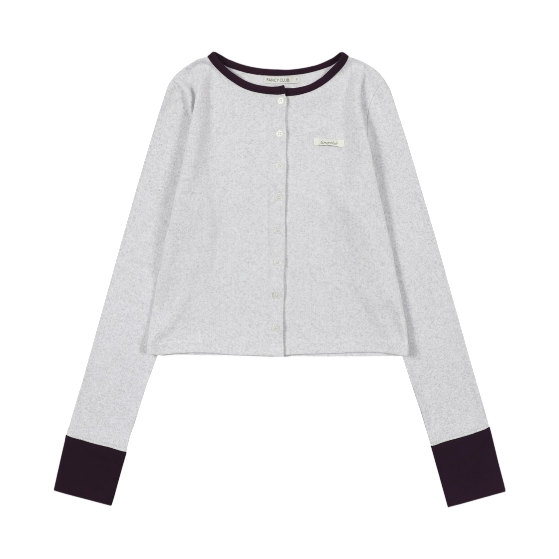 (W) 팬시 클럽 에어리 버튼 가디건 멜란지((W) Fancy Club Airy Button Cardigan Melange)