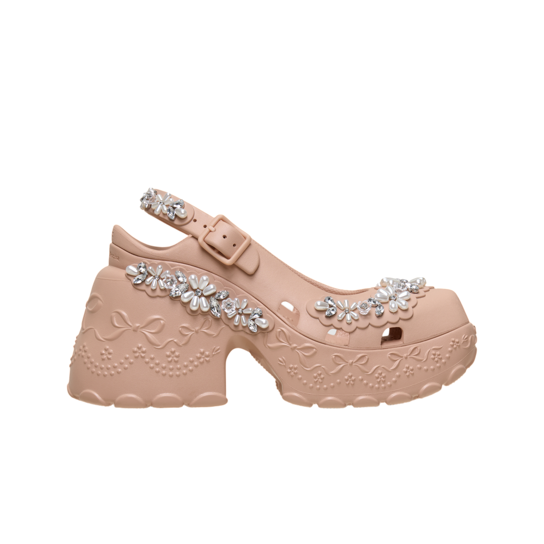 211079-7AF (W) Crocs x Simone Rocha Ballerina Platform Clog Pink Caramel