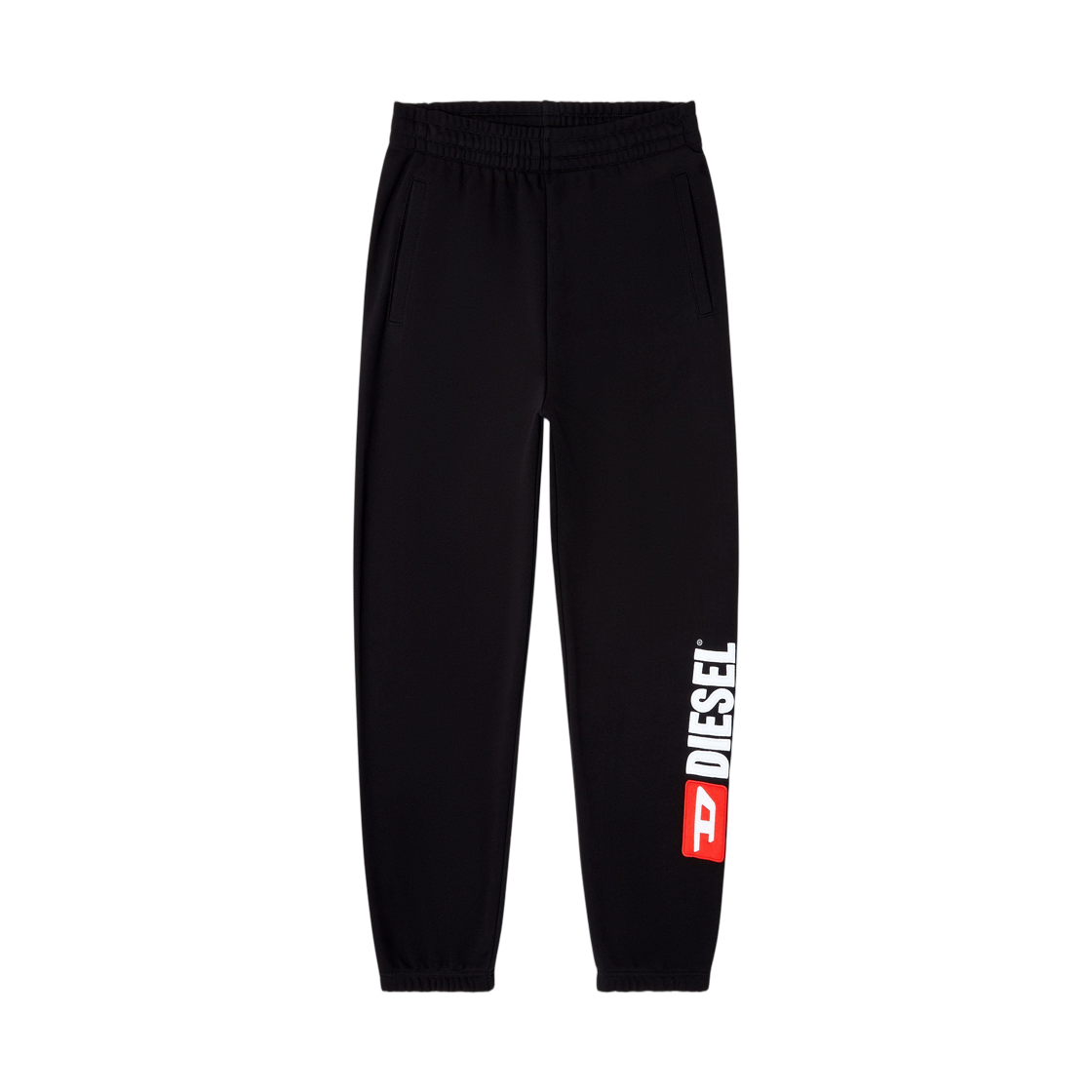 디젤 코튼 팬츠 디젤 패치 블랙(Diesel Cotton Pants with Diesel Patch Black)