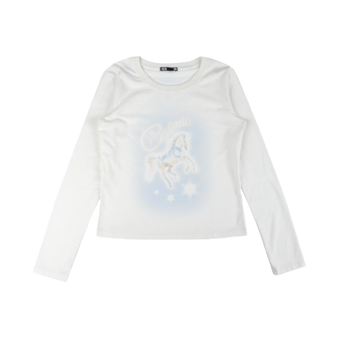 이알티알 코스믹 홀스 롱슬리브 티셔츠 스몰 핏 화이트(ERTR Cosmic Horse L/S T-Shirt Small Fit White) - 1