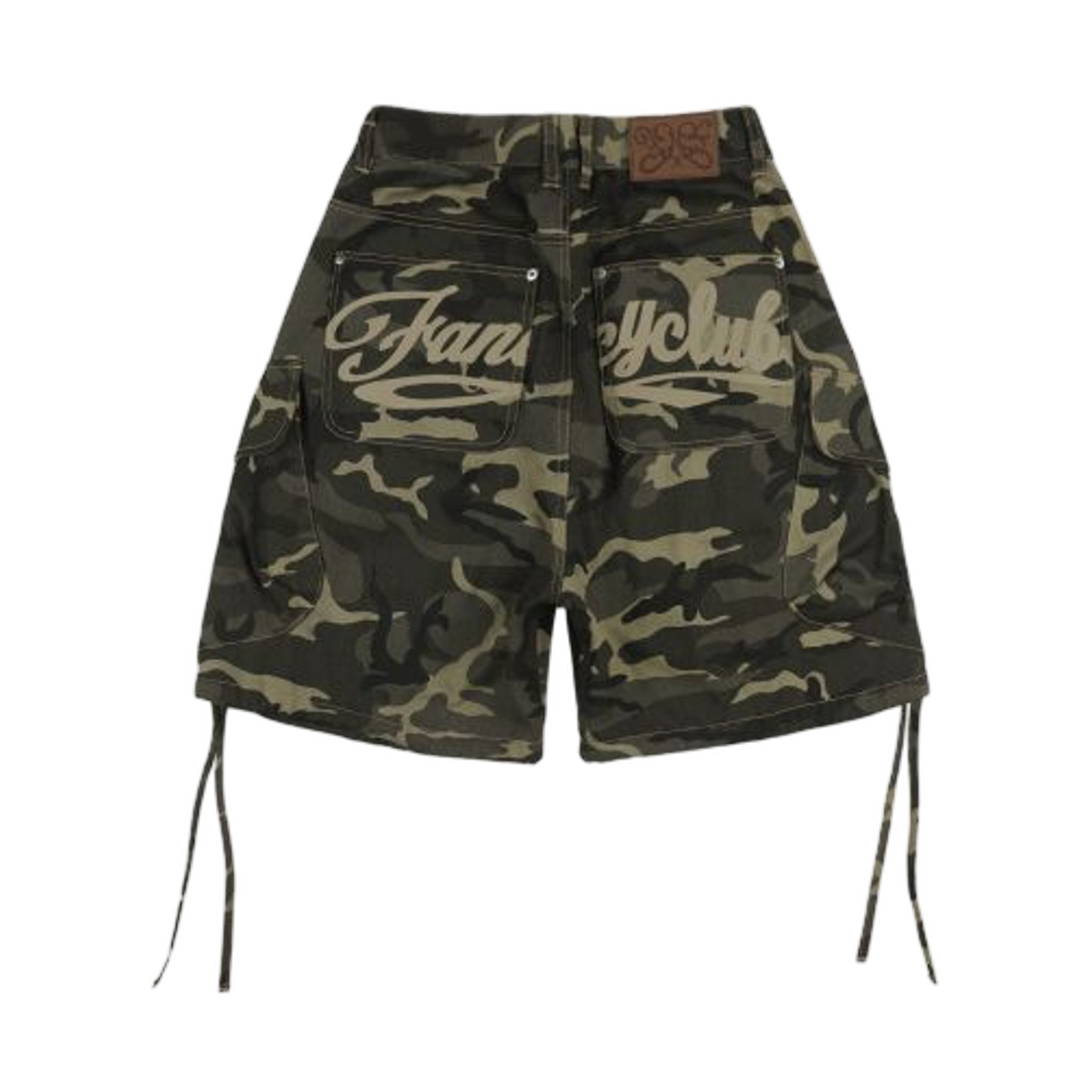(W) 팬시 클럽 카고 레터링 버뮤다 팬츠 카키 카모((W) Fancy Club Cargo Lettering Bermuda Pants Khaki Camo) - 2