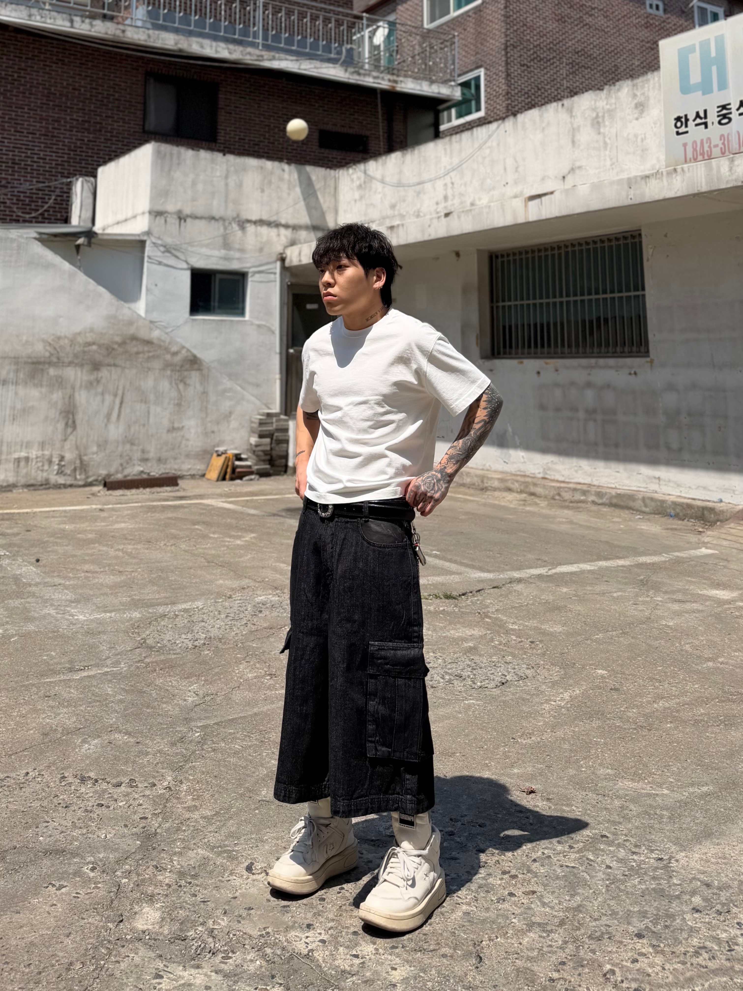 Converse x Drkshdw Turbowpn Egret 착용 스타일 - 1