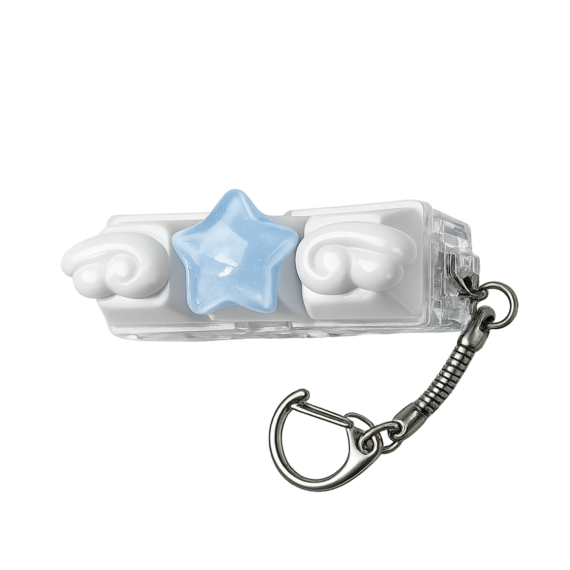 나인틴프라이데이 엔젤스타 키캡 키링 - 블루 (3구)(NINETEENFRIDAY Angel Star Keycap Keyring - BLUE (3 Button)) - 2
