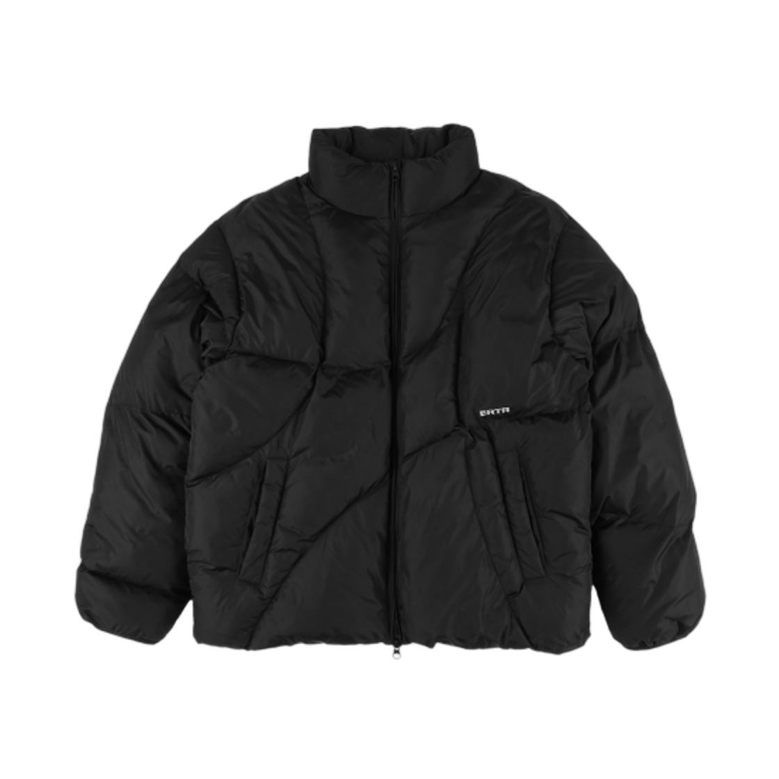 이알티알 어시메트릭 퍼퍼 자켓 블랙(ERTR Asymmetric Puffer Jacket Black)