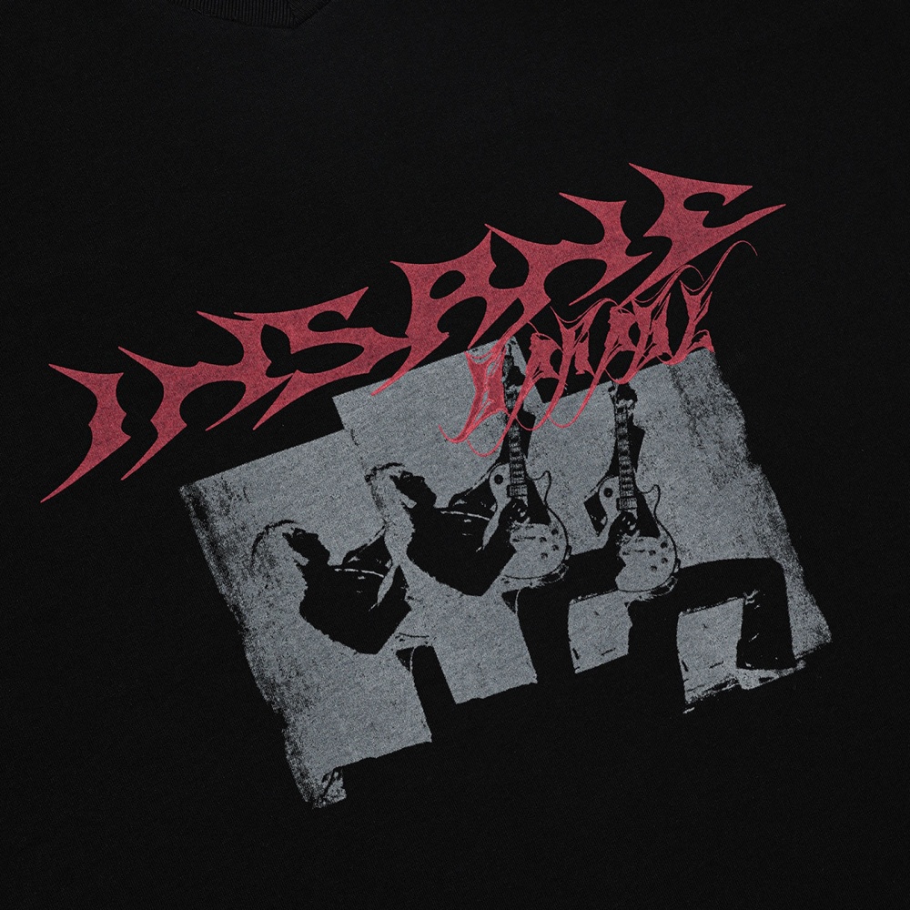 인세인개러지 그래픽 브이넥 티셔츠 - 블랙(INSANE GARAGE Graphic V-Neck T-Shirt_Black) - 3