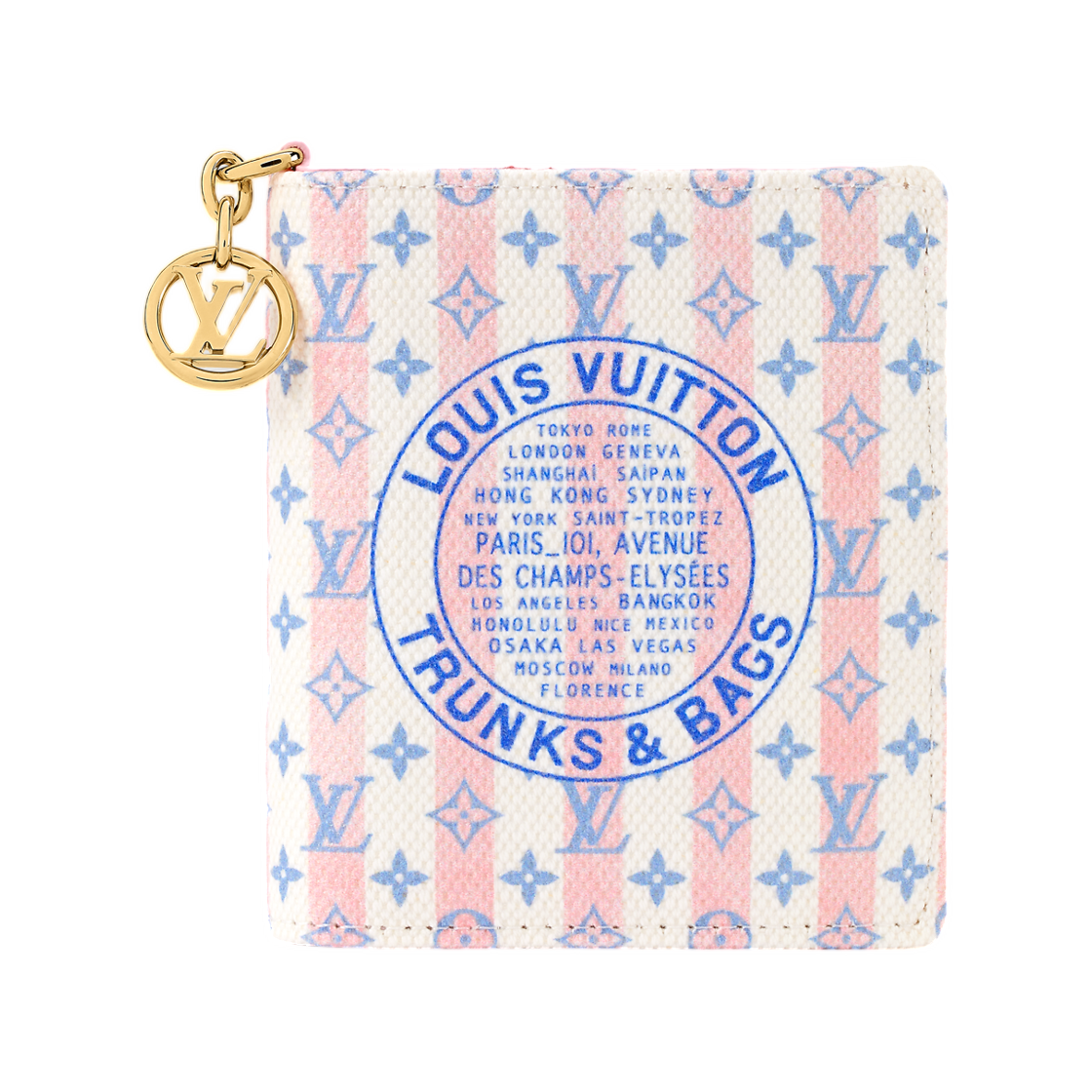 M29058 Louis Vuitton LV Charm Pocket Wallet LV Stamp Blue