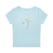 (W) Fancy Club Base Clef T-Shirt Blue