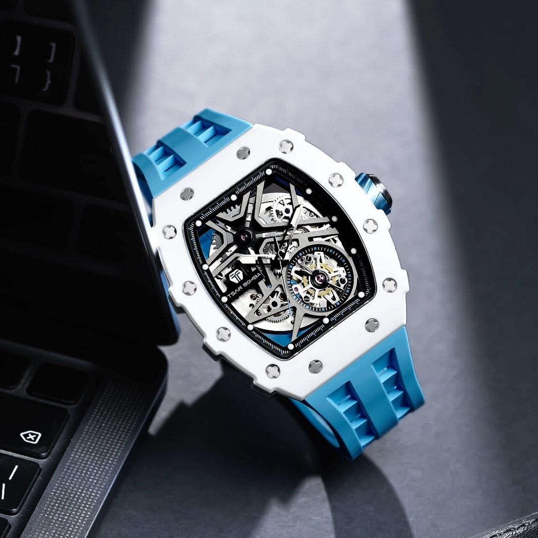 Tsar Bomba Elemental Ceramic Automatic TB8209C-04 Blue White 착용 스타일 - 4