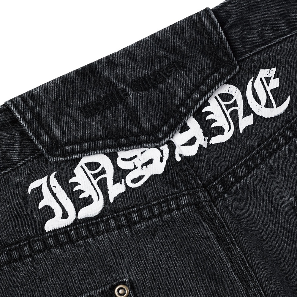 인세인개러지 데님 하프 팬츠 - 블랙(INSANE GARAGE Denim Half Pants_Black) - 3